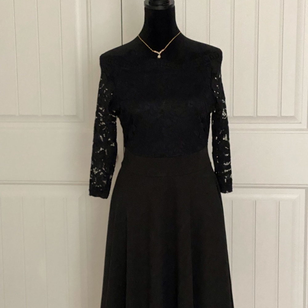 Women’s Vintage Floral lace Party Dress-Medium